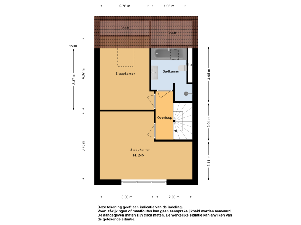 Bekijk plattegrond van Eerste verdieping van Waterhoen 12