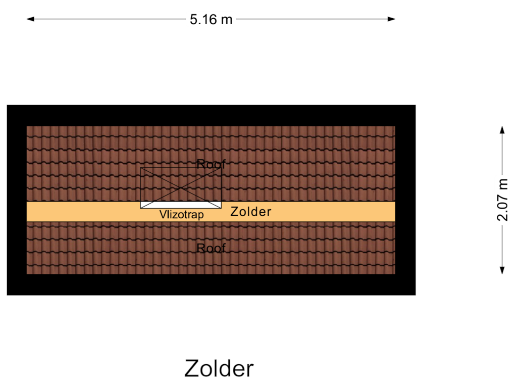 Bekijk plattegrond van Zolder van Boezem 12