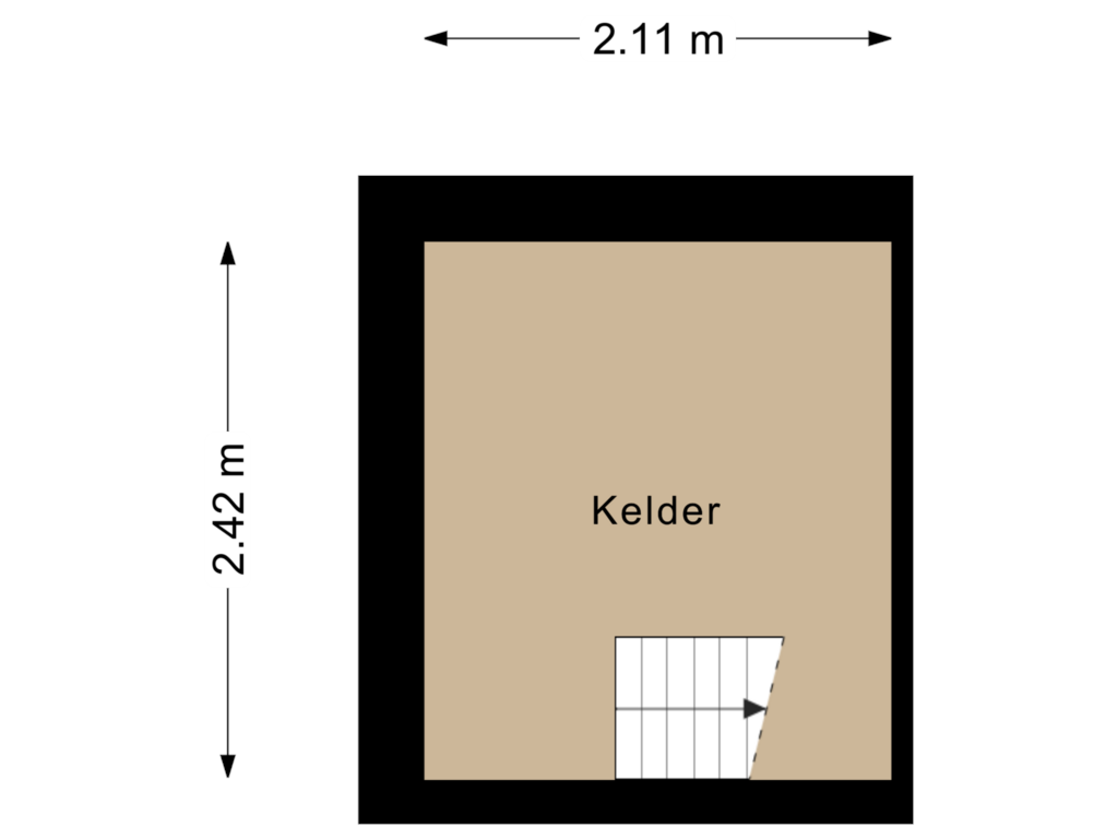 Bekijk plattegrond van Kelder van Schurinkstraat 16