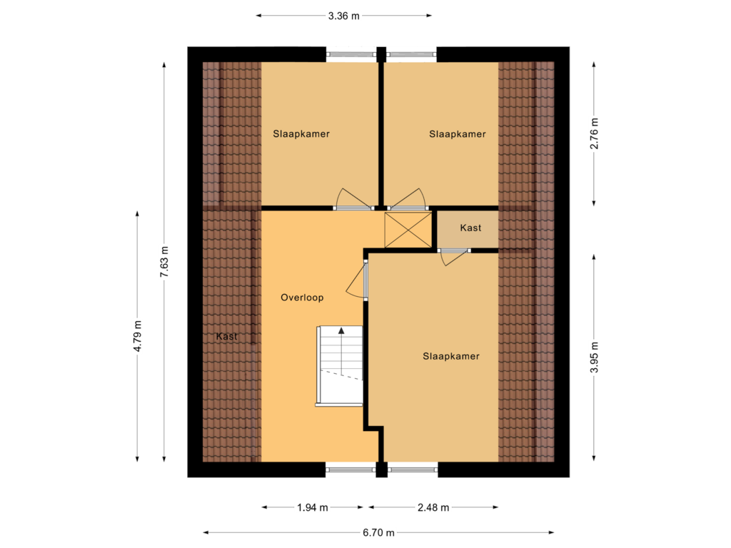 Bekijk plattegrond van Eerste verdieping van Schurinkstraat 16