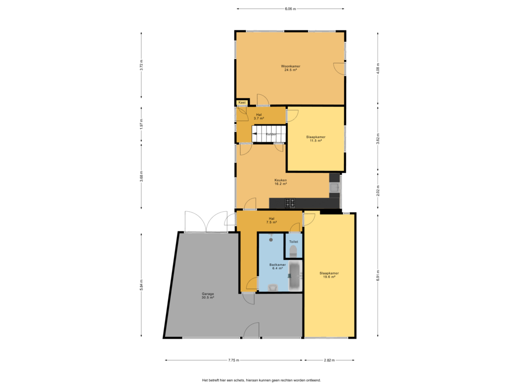 View floorplan of Begane grond of Wollinghuizerweg 175