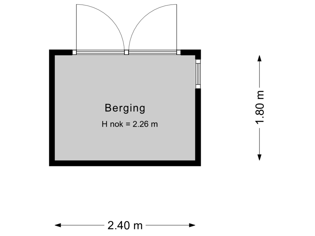 View floorplan of Berging of Anna Beijerstraat 27