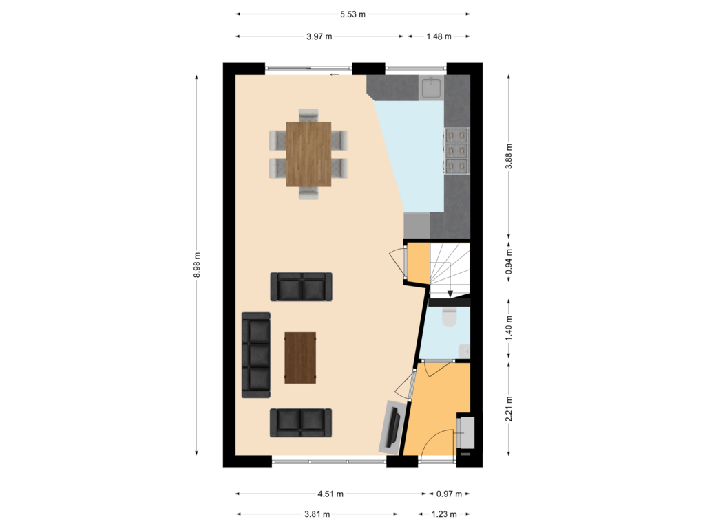 View floorplan of Begane Grond of Hercules Segherslaan 20