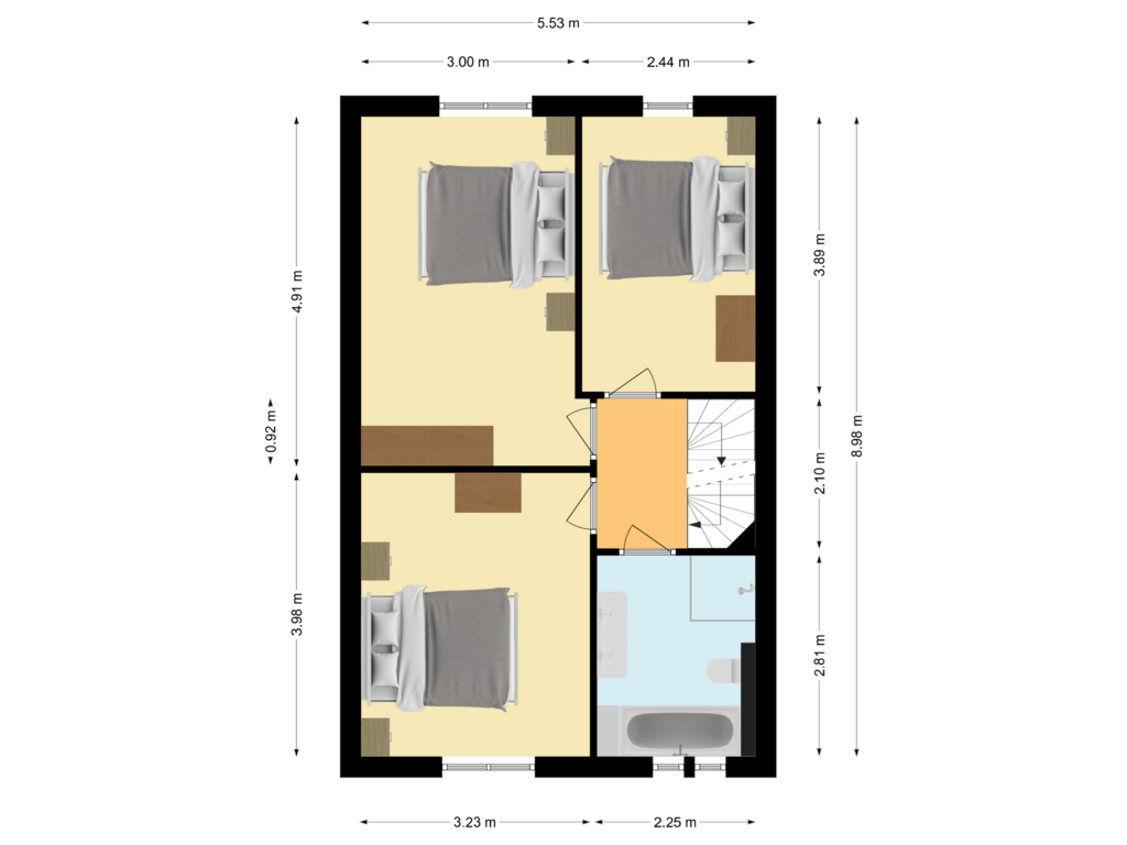 View floorplan of Eerste Verdieping of Hercules Segherslaan 20