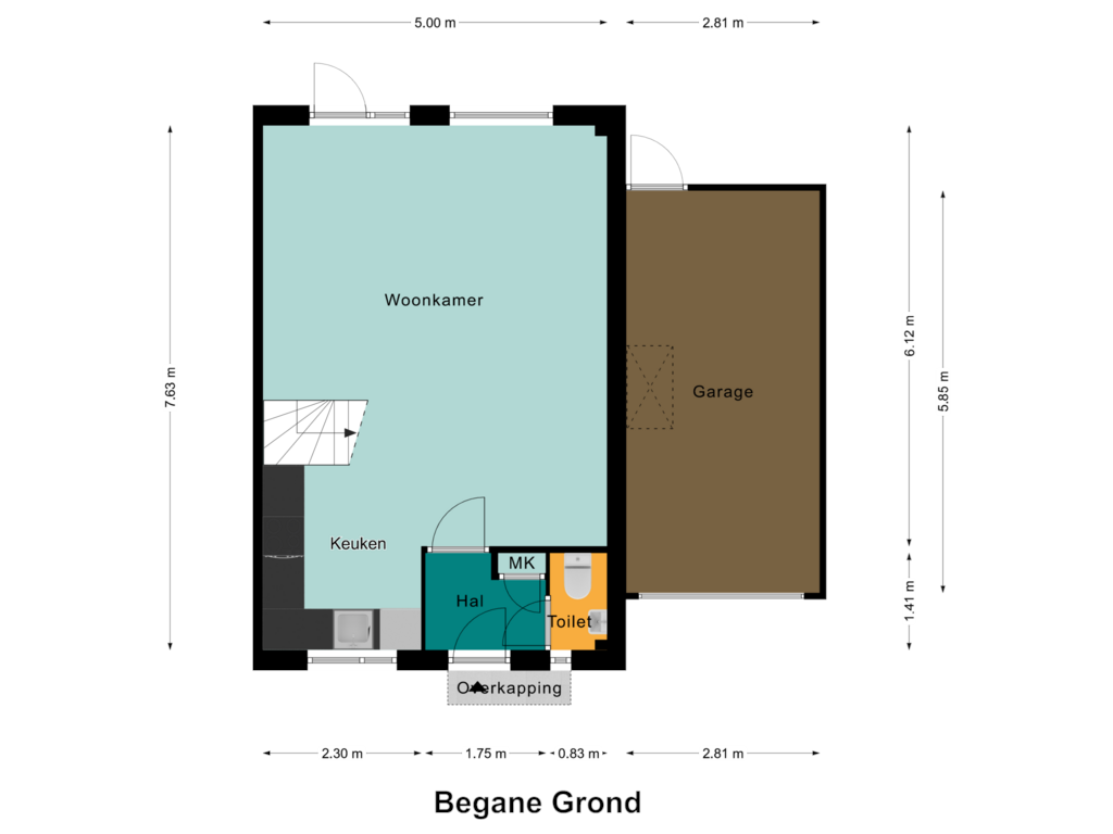 Bekijk plattegrond van Begane Grond van Anemoonhof 22