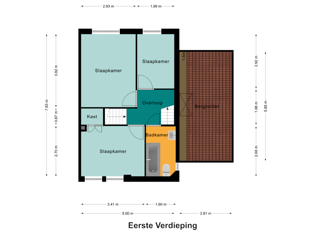 Bekijk plattegrond van Eerste Verdieping van Anemoonhof 22