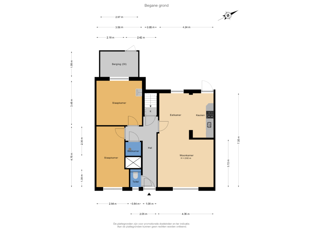 View floorplan of Begane grond of Pluvierstraat 11