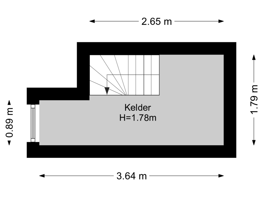 Bekijk plattegrond van Kelder van Hoofdstraat 167