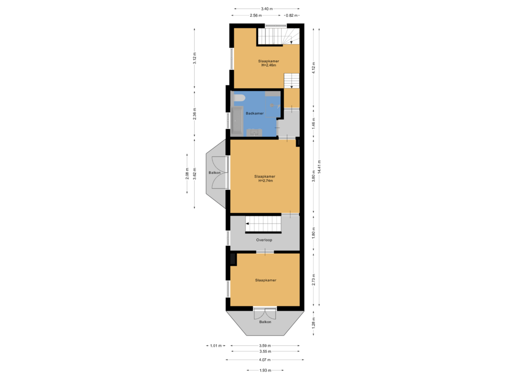 Bekijk plattegrond van Eerste verdieping van Hoofdstraat 167