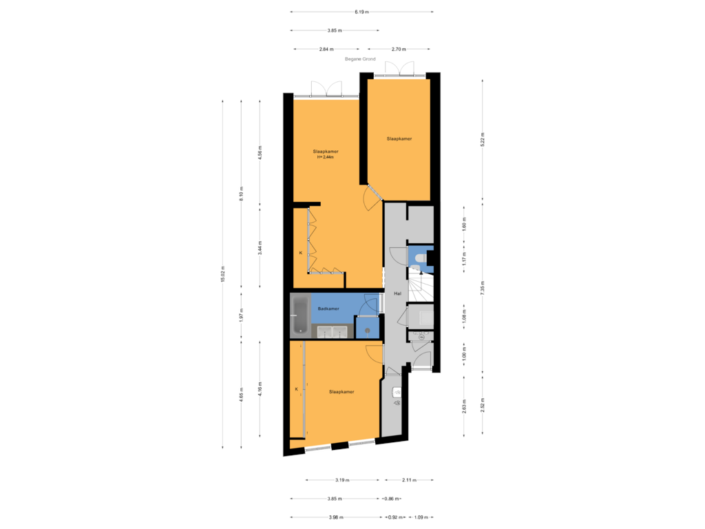 Bekijk plattegrond van Begane Grond van Koningin Emmakade 194