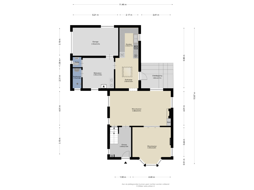 Bekijk plattegrond van Begane Grond van Meerstraat 9