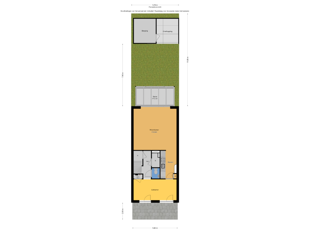 View floorplan of Perceeloverzicht of Weidevogellaan 120