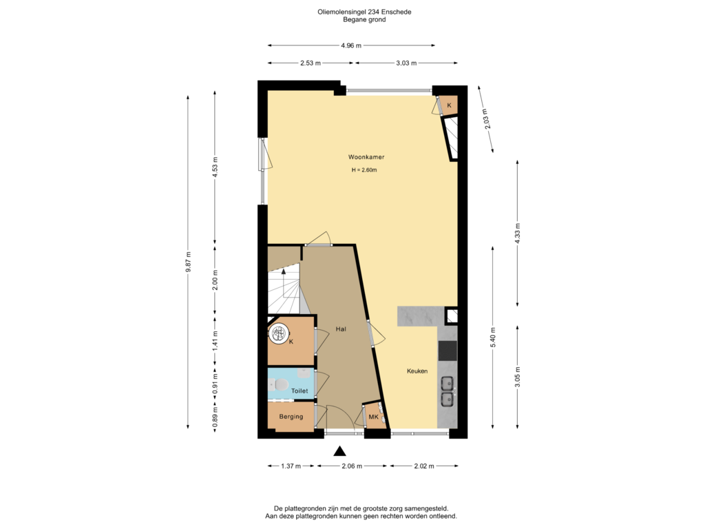 View floorplan of Begane grond of Oliemolensingel 234