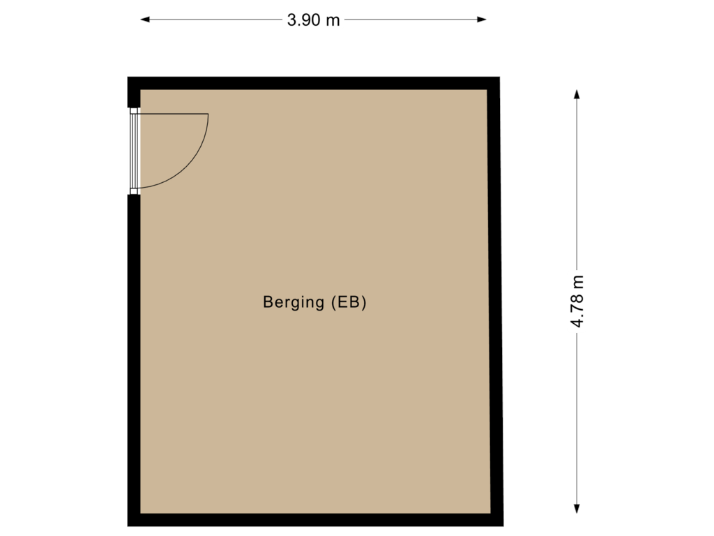 Bekijk plattegrond van berging van Herenweg 163