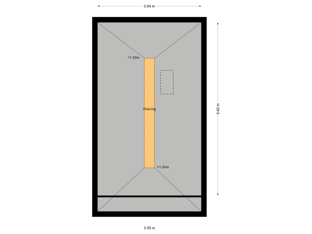 Bekijk plattegrond van Vliering van Kerkstraat 23