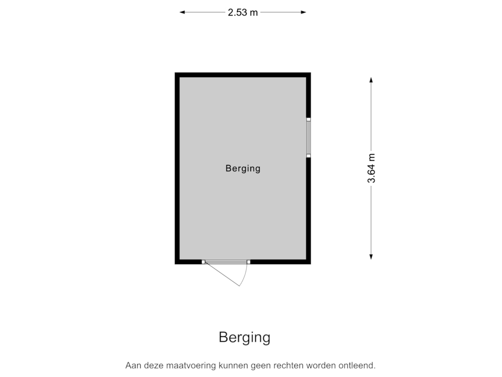 View floorplan of Berging of Willem-Alexanderplein 18