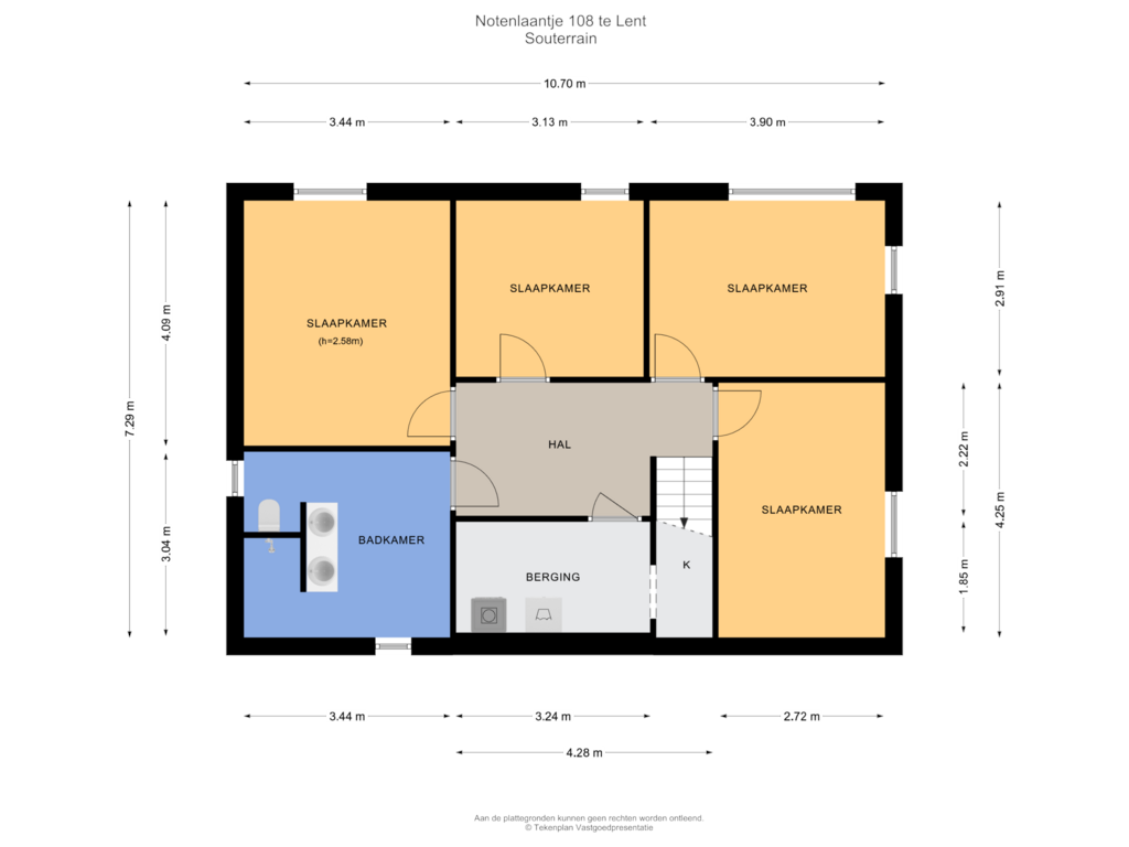 Bekijk plattegrond van Souterrain van Notenlaantje 108