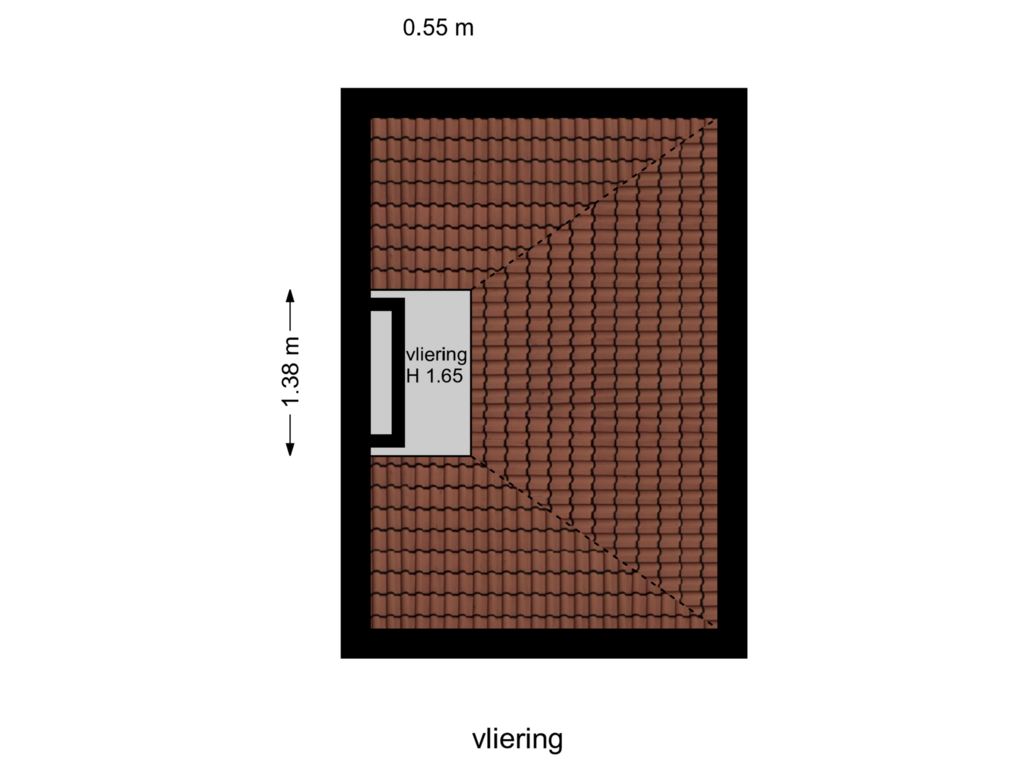 View floorplan of vliering of Van Bommellaan 9