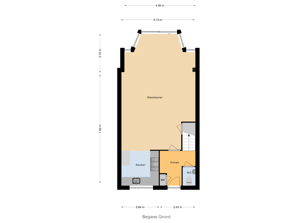 Bekijk plattegrond van Begane Grond van Gerlachusstraat 51