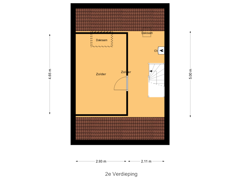 Bekijk plattegrond van 2e Verdieping van Gerlachusstraat 51