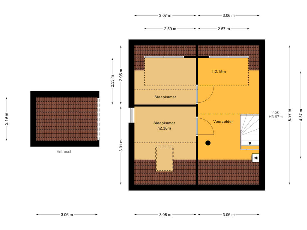 Bekijk plattegrond van Zolder van Haareweg 71