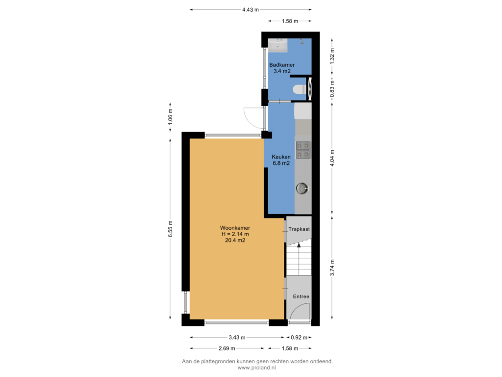 View floorplan of Begane Grond of Oranjestraat 1