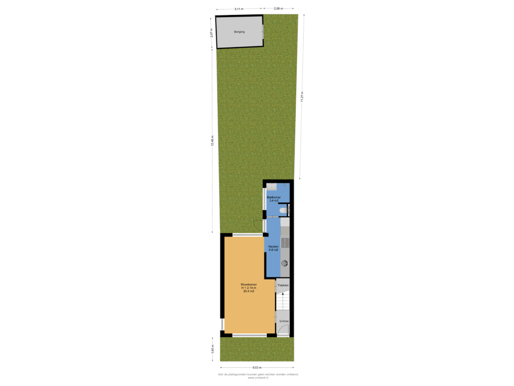 View floorplan of Begane Grond Met Tuin of Oranjestraat 1