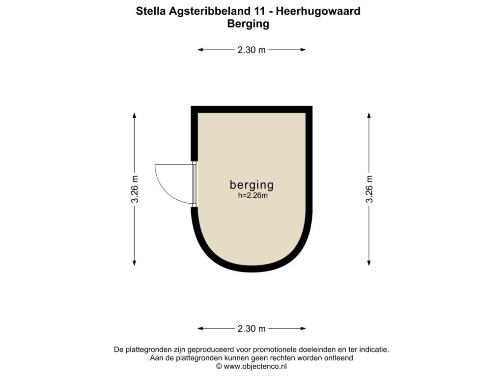 Bekijk plattegrond van BERGING van Stella Agsteribbeland 11