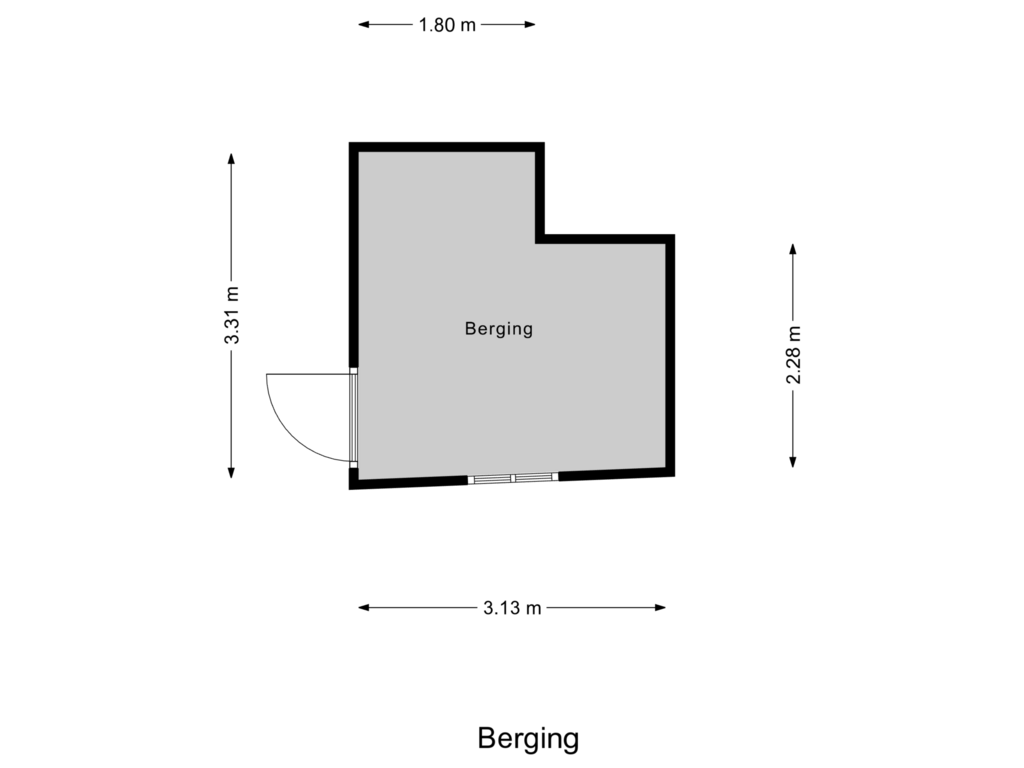 View floorplan of Berging of Tijgerstraat 87