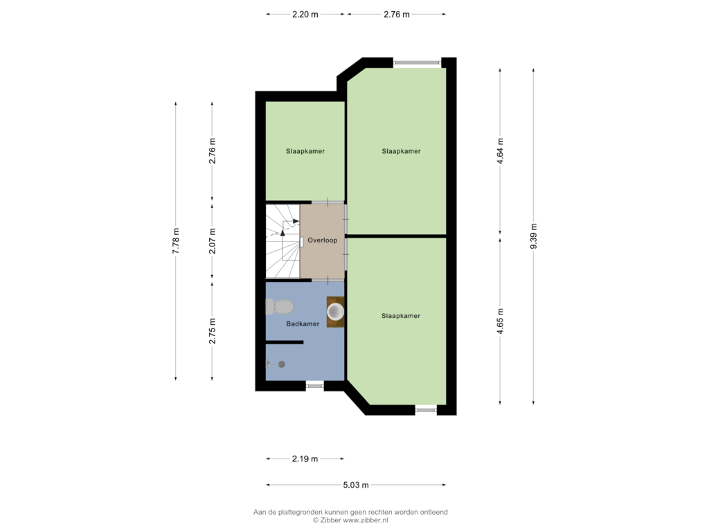 Bekijk plattegrond van Eerste Verdieping van Dingspil 10