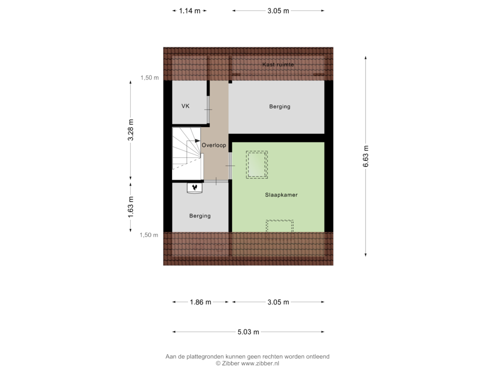 Bekijk plattegrond van Tweede Verdieping van Dingspil 10