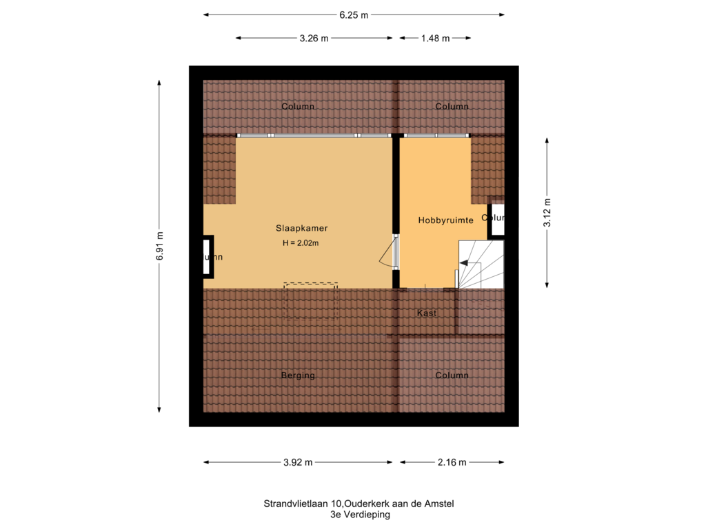 Bekijk plattegrond van 3e Verdieping van Strandvlietlaan 10