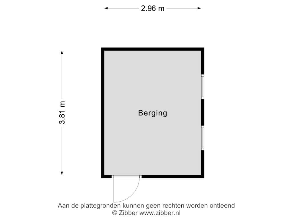 View floorplan of Berging of Meergracht 27