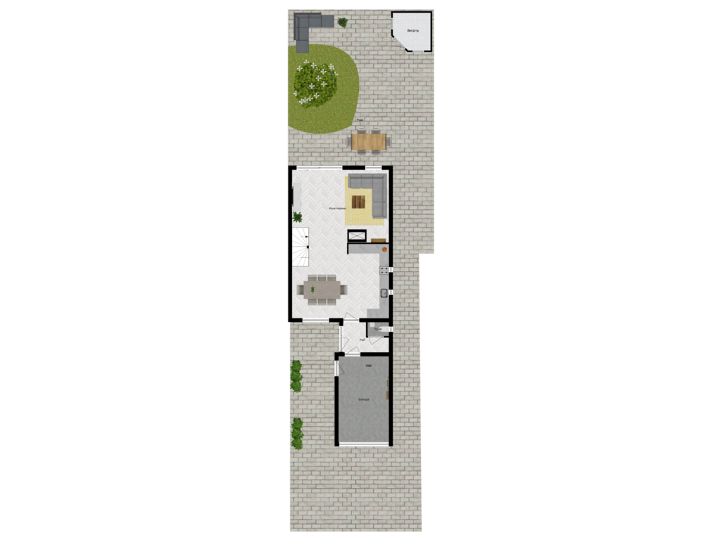 View floorplan of Begane grond met tuin of Benraatshoef 29