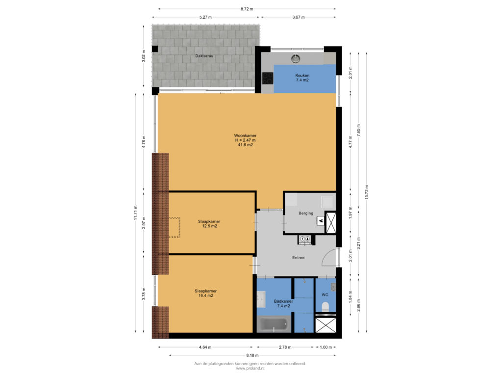 View floorplan of Appartement of P.S. Gerbrandyhof 34