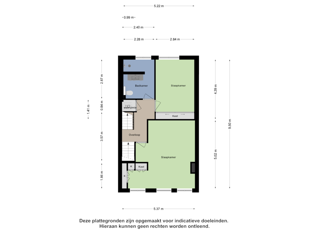 Bekijk plattegrond van Eerste Verdieping van Doelenstraat 20