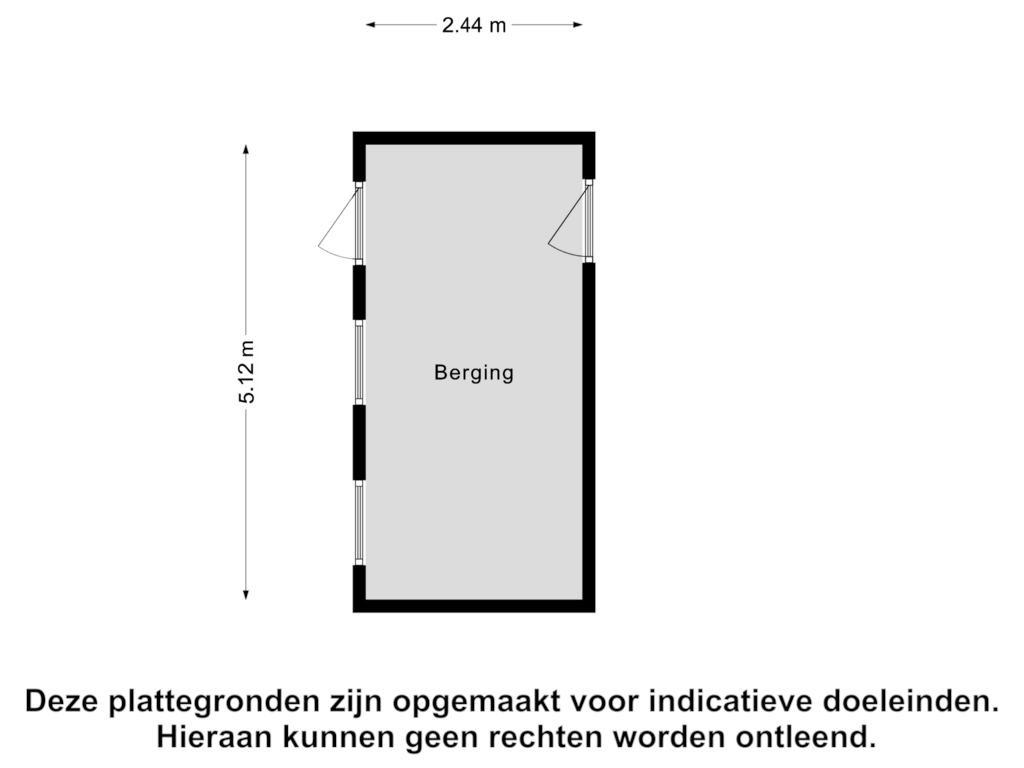 Bekijk plattegrond van Berging van Doelenstraat 20