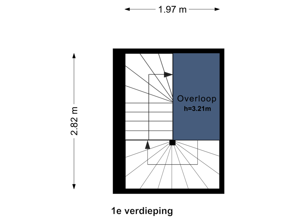 View floorplan of 1e verdieping of Alexanderkade 3-2