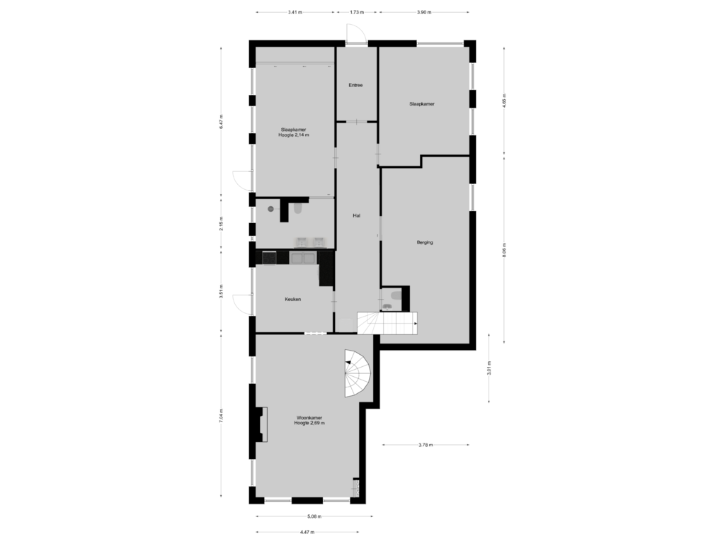 Bekijk plattegrond van Begane grond van Kortenhoefsedijk 85-A