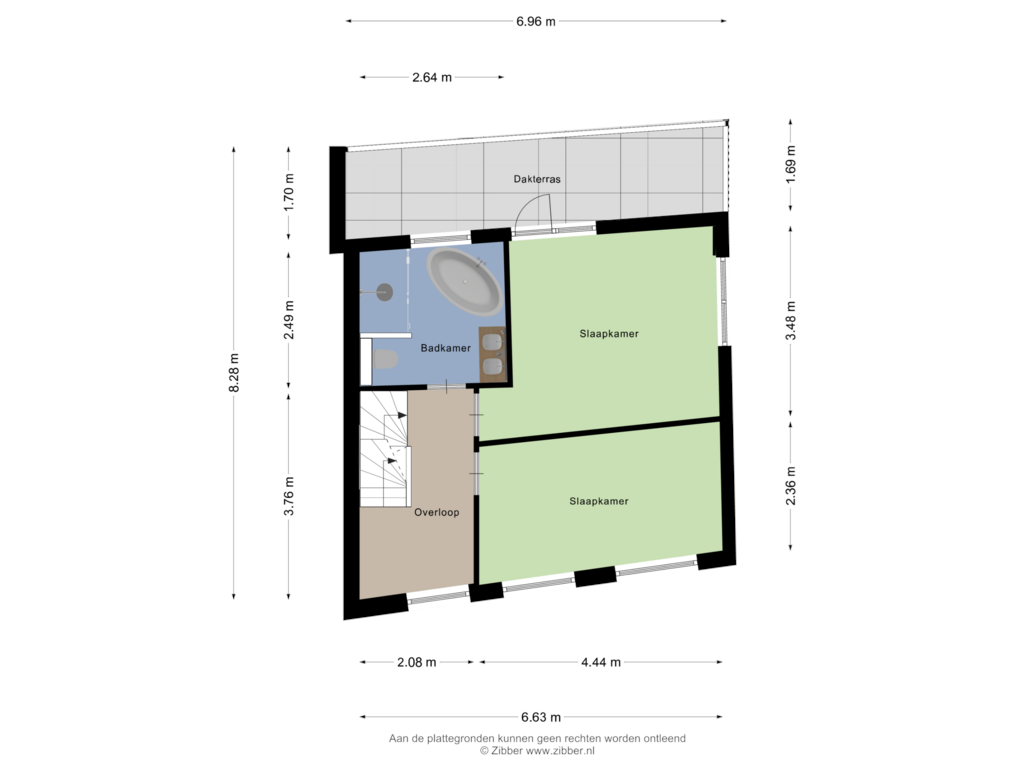 Bekijk plattegrond van Eerste Verdieping van Spanjaardstraat 11