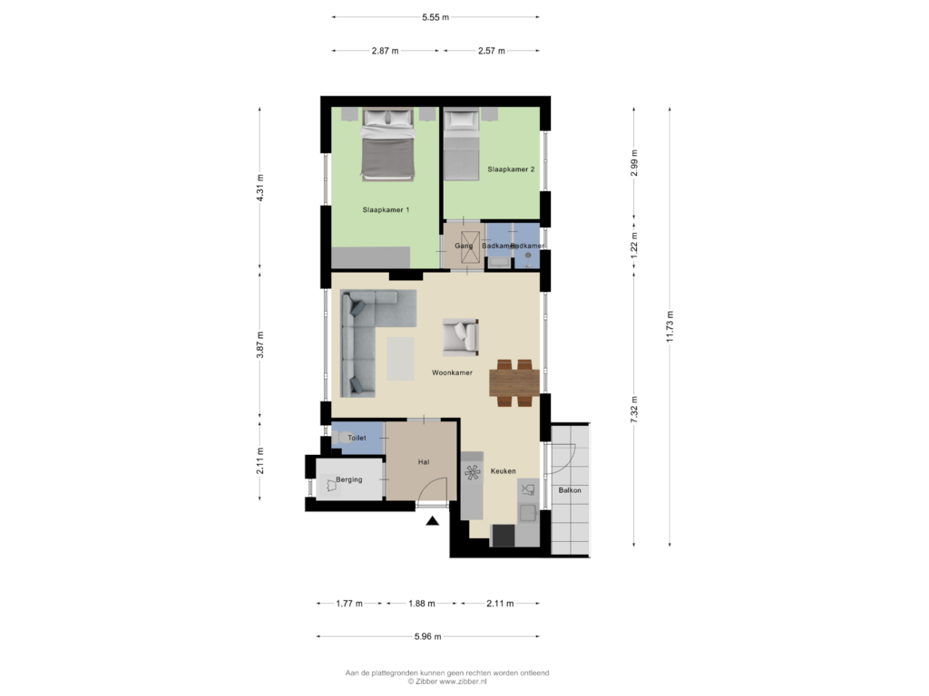 Bekijk plattegrond van Begane Grond van Ceintuurbaan 203