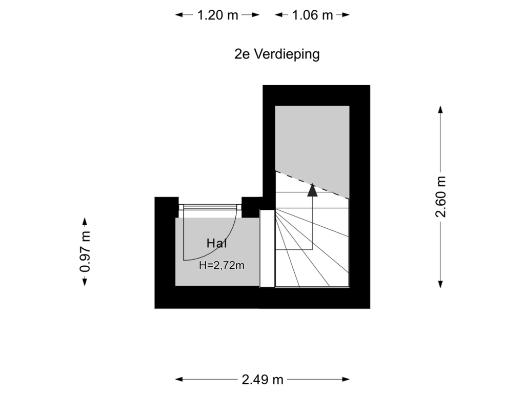 View floorplan of 2e Verdieping of Regentesselaan 317-C