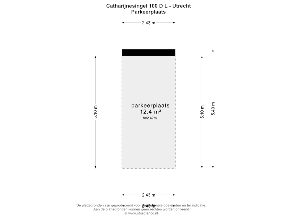 Bekijk plattegrond van Parkeerplaats van Catharijnesingel 100-DL