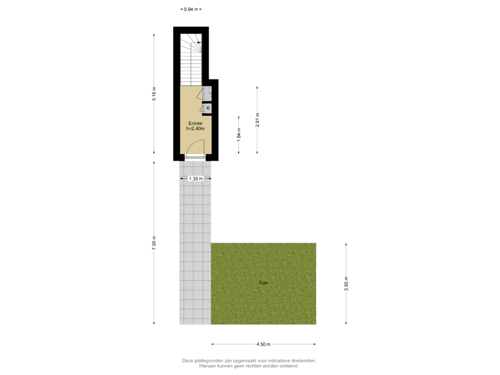 Bekijk plattegrond van Verdieping 1 + Tuin van Galop 13