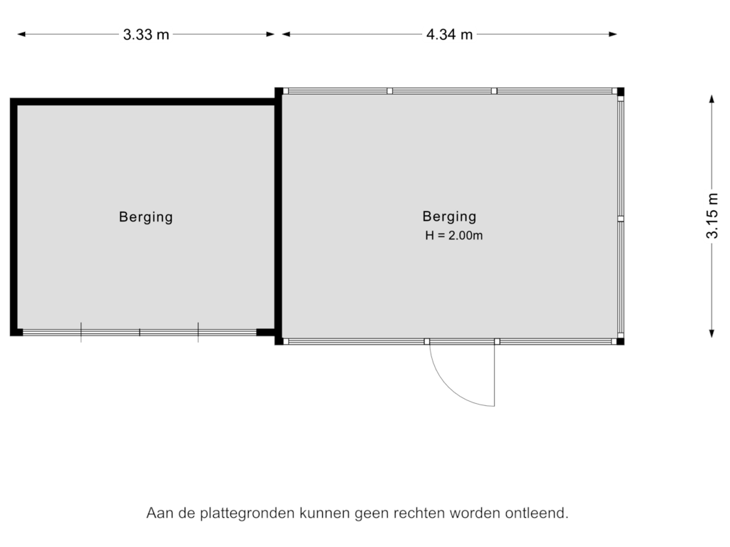 View floorplan of Schuur of Schulpweg 540