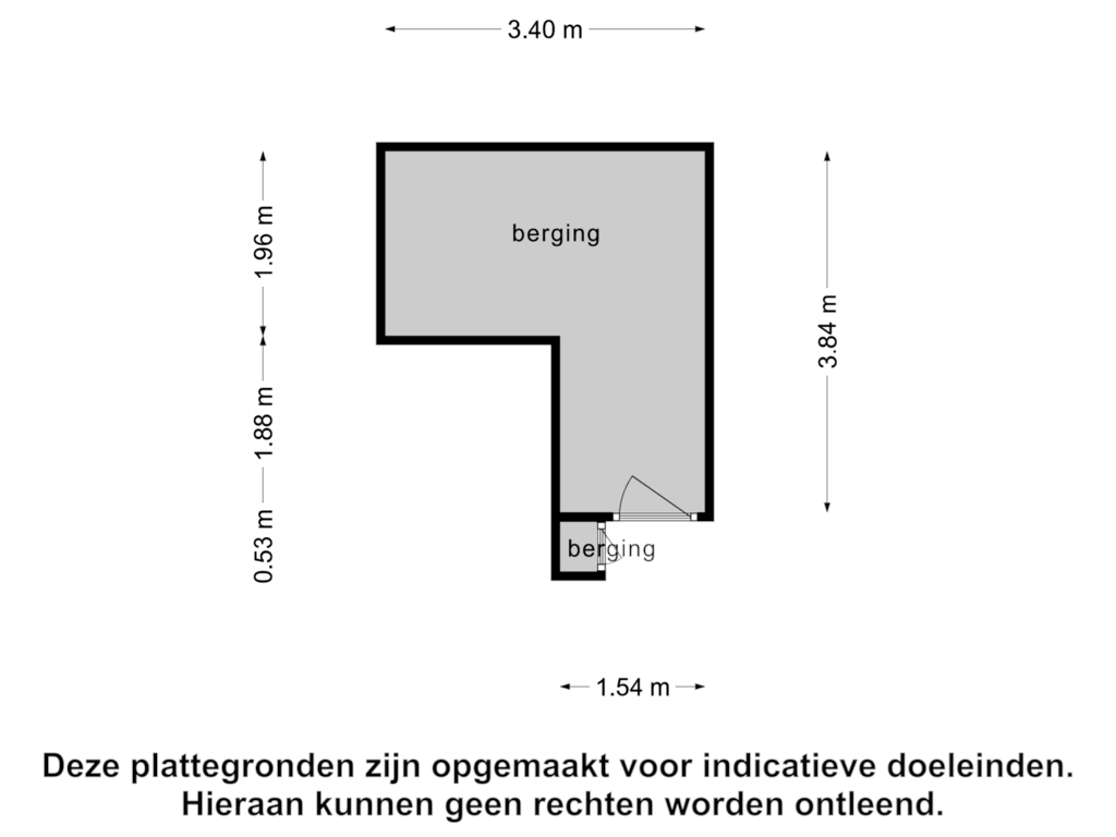 View floorplan of berging of Kuiltjeshei 53