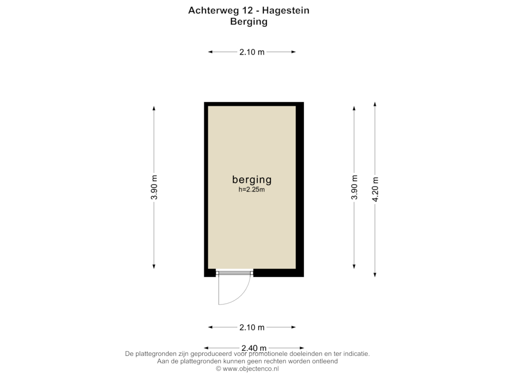 Bekijk plattegrond van BERGING van Achterweg 12