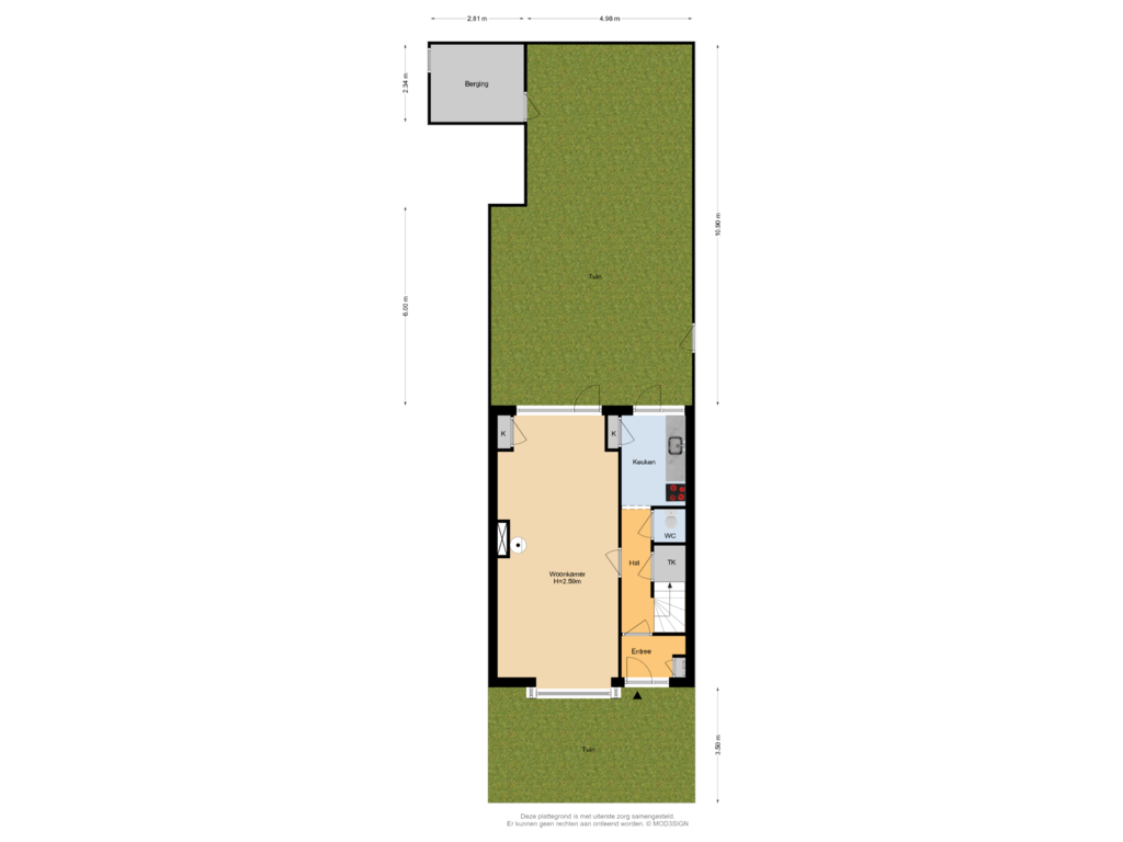 Bekijk plattegrond van Situatie van Saturnusstraat 23