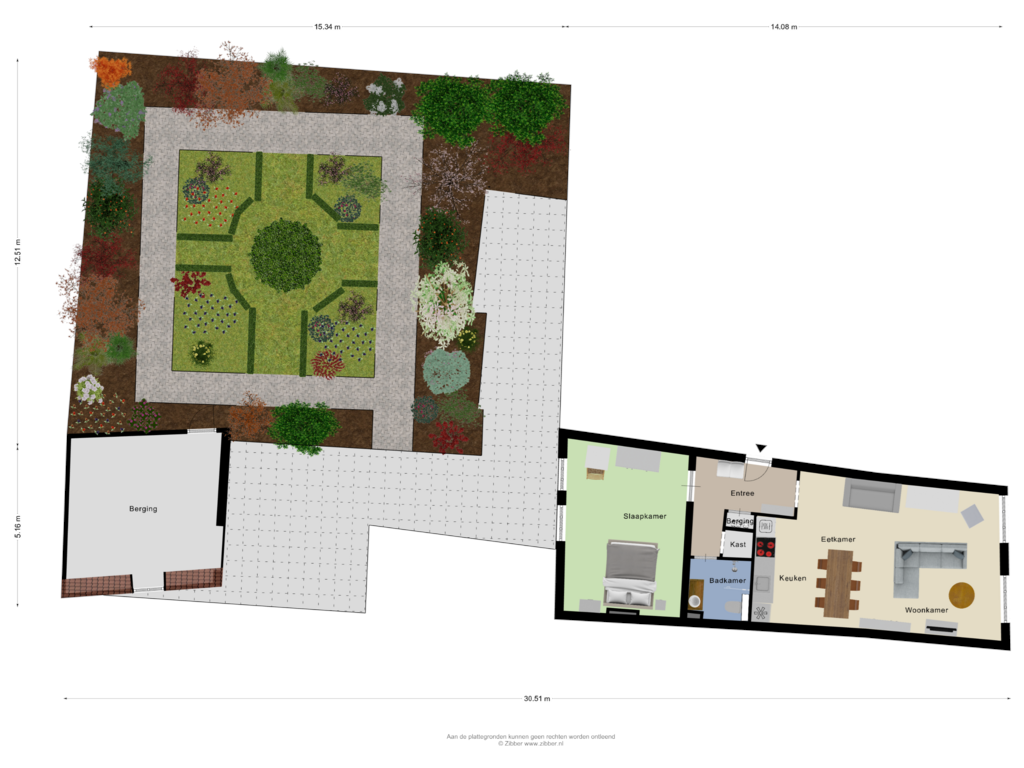 Bekijk plattegrond van Appartement_Tuin van van Hasseltkade 14-C