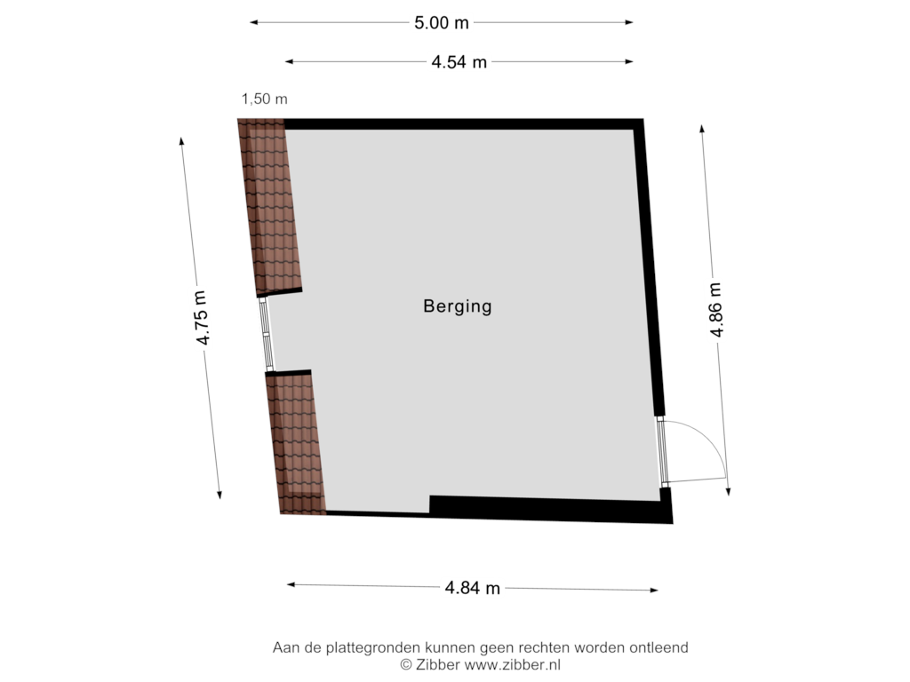 Bekijk plattegrond van Berging van van Hasseltkade 14-C